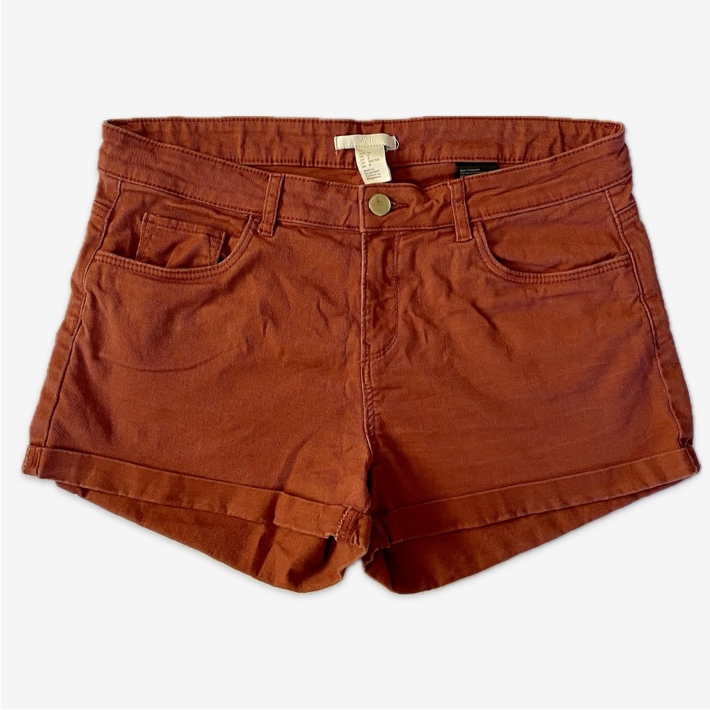 H&M burnt orange shorts 8